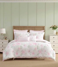 Laura Ashley Serenity Roses Cotton Reversible Comforter & Sham Bonus Set