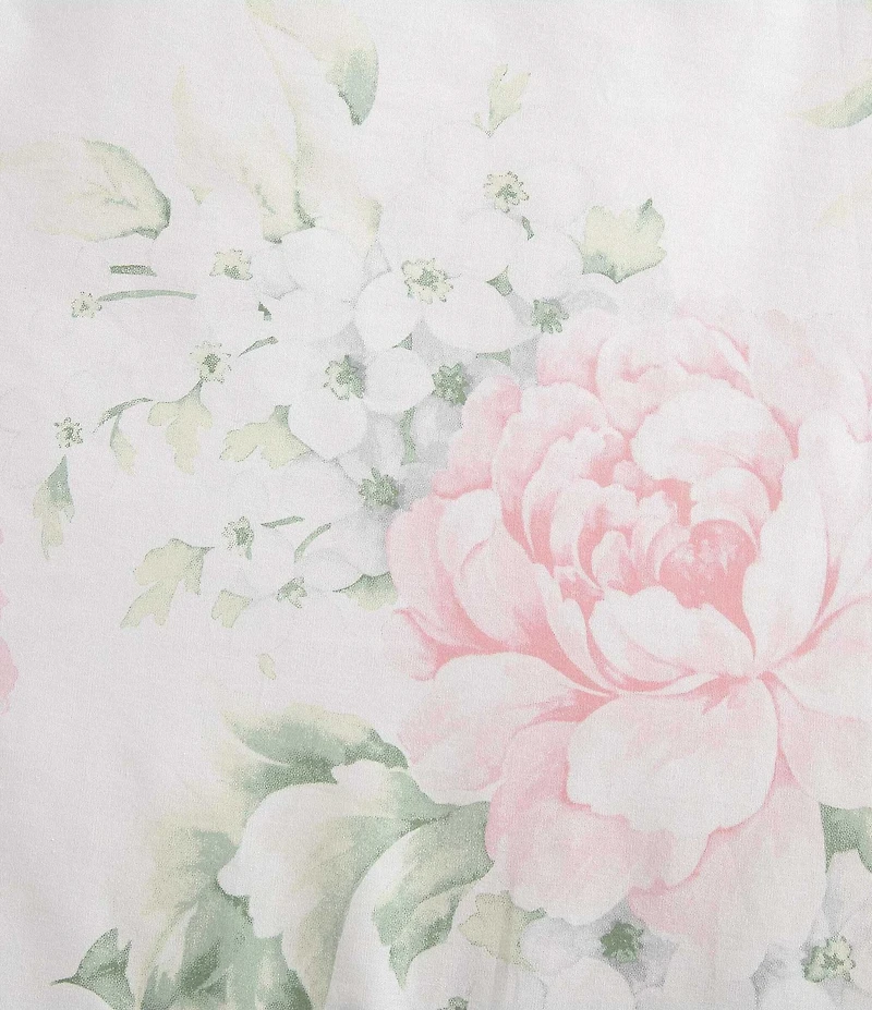 Laura Ashley Serenity Roses Cotton Reversible Comforter & Sham Bonus Set