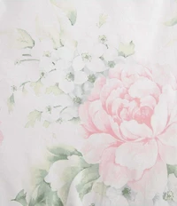 Laura Ashley Serenity Roses Cotton Reversible Comforter & Sham Bonus Set