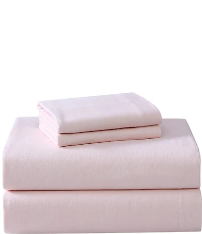 Laura Ashley Solid Cotton Flannel Sheet Set
