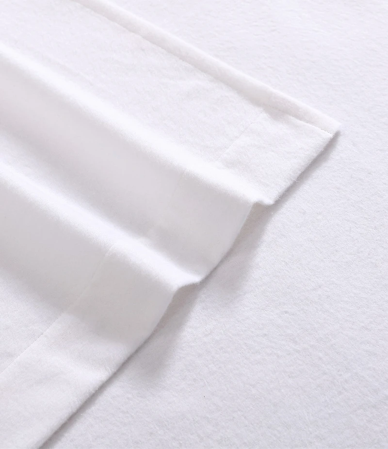 Laura Ashley Solid Cotton Flannel Sheet Set