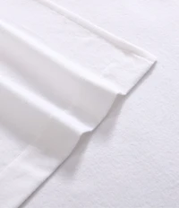 Laura Ashley Solid Cotton Flannel Sheet Set