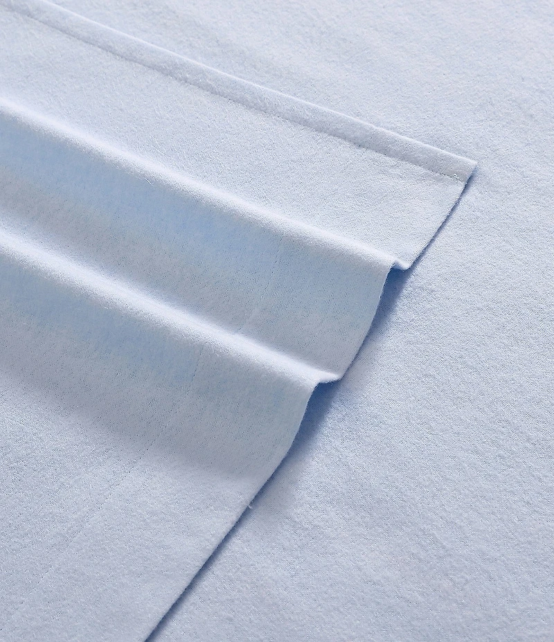 Laura Ashley Solid Cotton Flannel Sheet Set