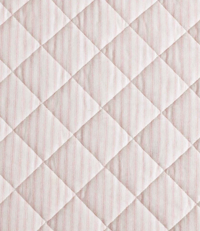 Laura Ashley Tessas Ticking Stripe Cotton Reversible Quilt Mini Set