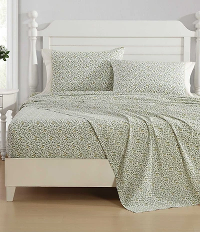 Laura Ashley Tierney Floral Cotton Percale Sheet Set