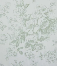 Laura Ashley Toile Delight Green Cotton Percale Sheet Set