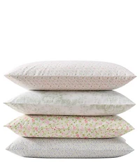Laura Ashley Toile Delight Green Cotton Percale Sheet Set