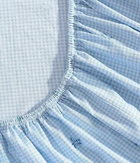 Laura Ashley Turtle Gingham Printed Cotton Percale Sheet Set