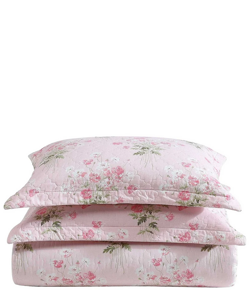 Laura Ashley Veronicas Bouquet Cotton Reversible Mini Quilt Set