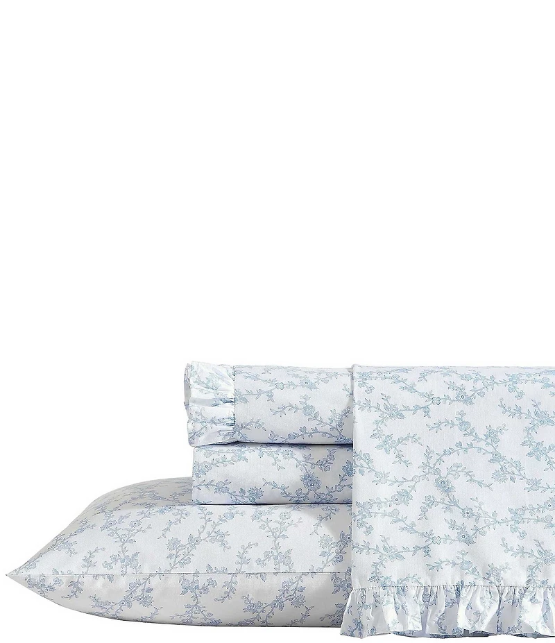 Laura Ashley Victoria Cotton Percale Sheet Set