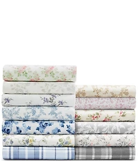 Laura Ashley Victoria Flower Cotton Flannel Sheet Set