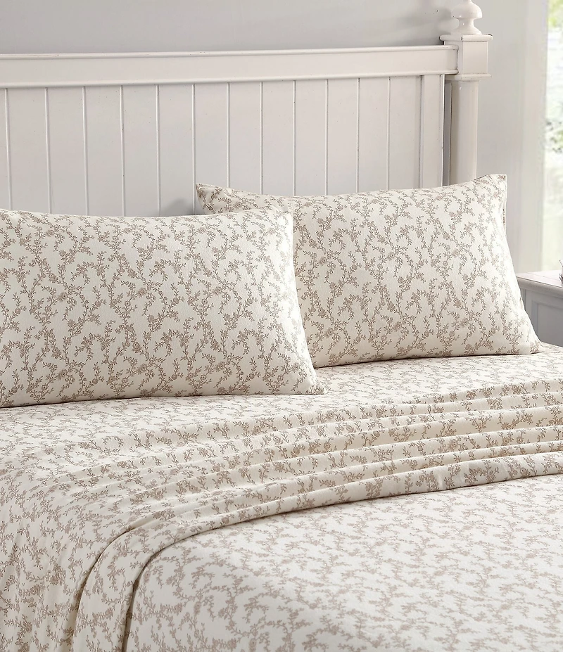 Laura Ashley Victoria Flower Cotton Flannel Sheet Set