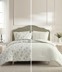 Laura Ashley Walled Garden Cotton Reversible Comforter Mini Set