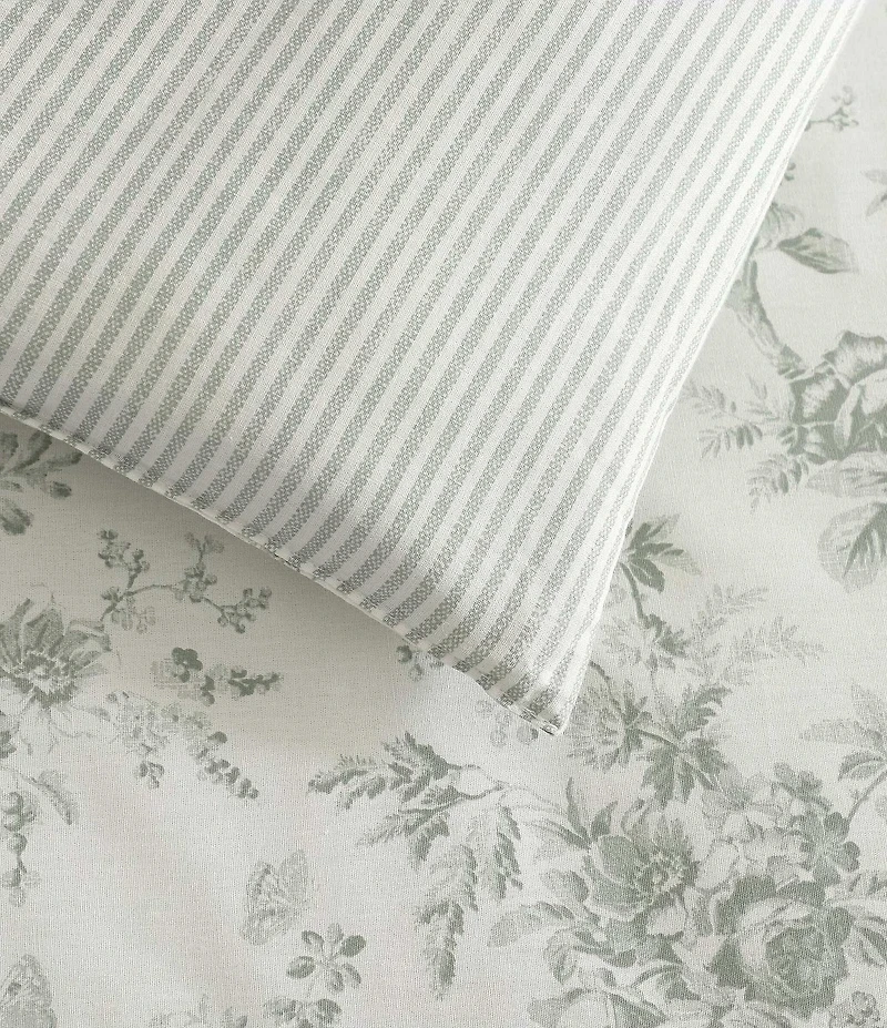 Laura Ashley Walled Garden Cotton Reversible Comforter Mini Set