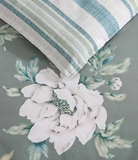 Laura Ashley Wisley Floral Cotton Reversible Comforter & Sham Bonus Set