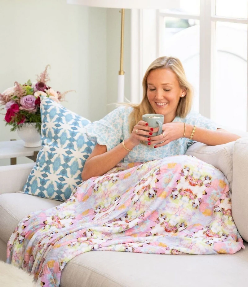 Laura Park Brooks Avenue Fleece Throw Blanket