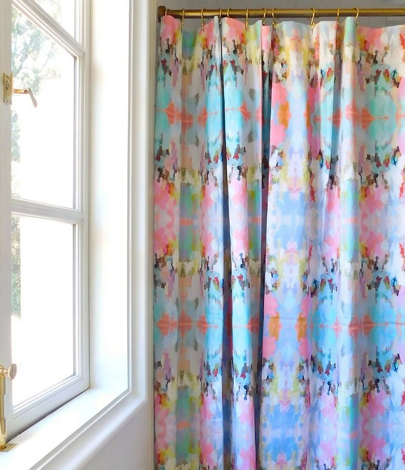 Laura Park Brooks Avenue Scalloped Shower Curtain