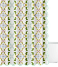 Laura Park Dogwood Scalloped Shower Curtain