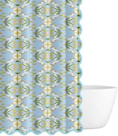 Laura Park English Garden Blue Shower Curtain
