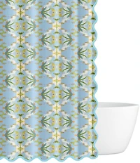 Laura Park English Garden Blue Shower Curtain