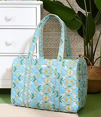 Laura Park English Garden Blue Travel Duffle Bag