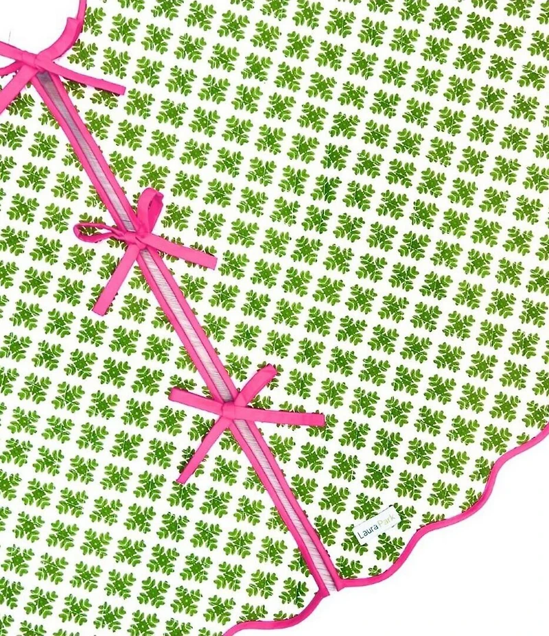 Laura Park Holiday Collection Brushstrokes Green Tree Skirt