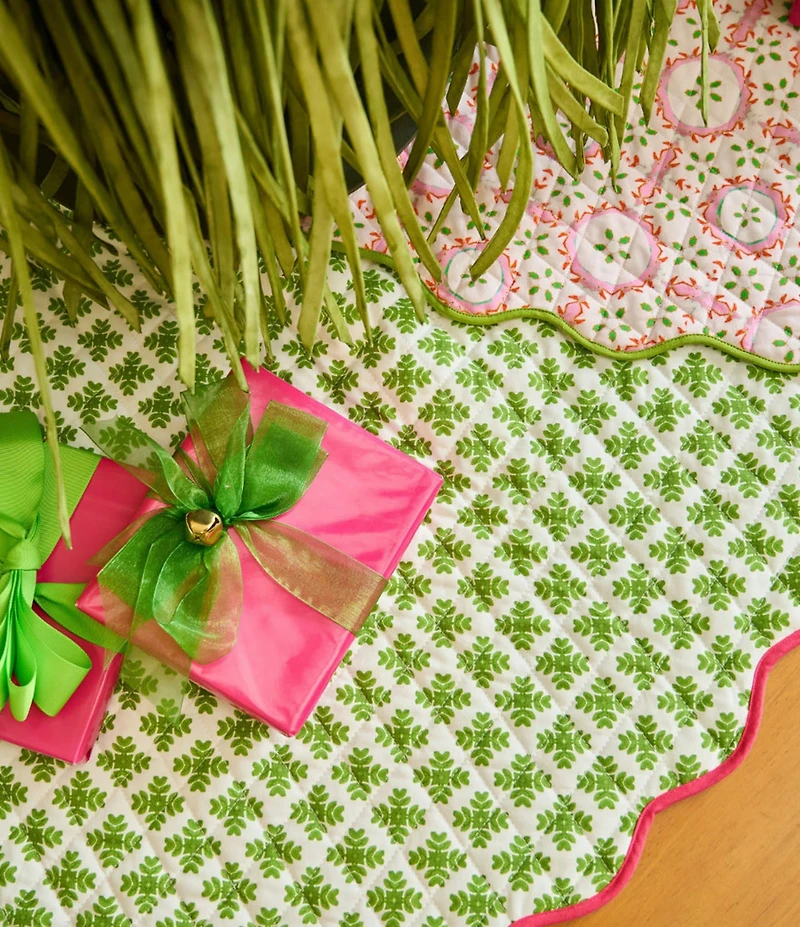 Laura Park Holiday Collection Brushstrokes Green Tree Skirt