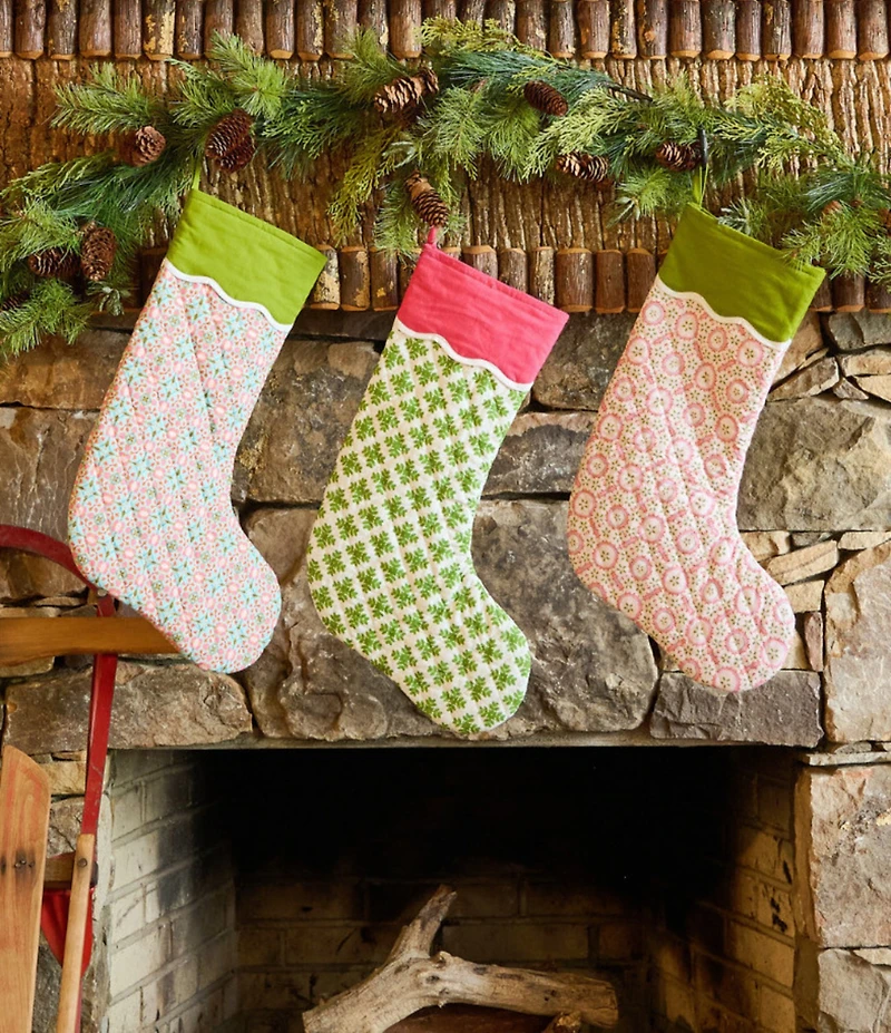 Laura Park Holiday Collection Gasparilla Green Christmas Stocking