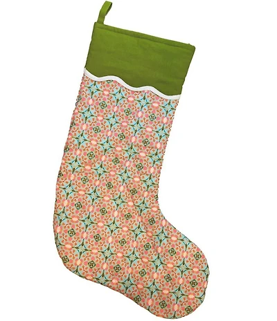 Laura Park Holiday Collection Gasparilla Green Christmas Stocking