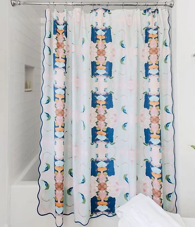 Laura Park Monet's Garden Scalloped Shower Curtain