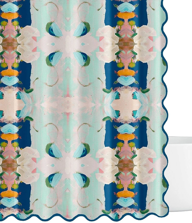 Laura Park Monet's Garden Scalloped Shower Curtain