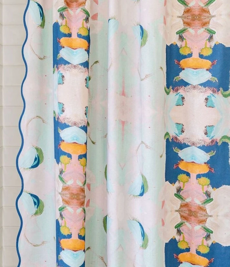 Laura Park Monet's Garden Scalloped Shower Curtain