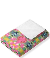 Laura Park Pink Paradise Fleece Throw Blanket