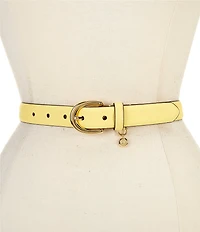 Lauren Ralph Lauren 1#double; Charm Crosshatch Leather Belt