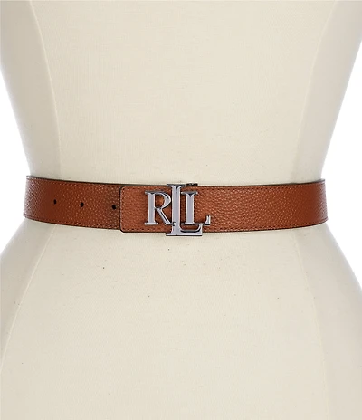 Lauren Ralph Lauren 1#double; Logo Reversible Pebbled Leather Belt