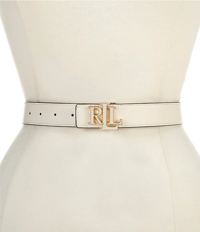 Lauren Ralph Lauren 1#double; Logo Reversible Pebbled Leather Belt