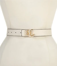Lauren Ralph Lauren 1#double; Logo Reversible Pebbled Leather Belt