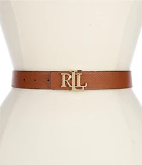 Lauren Ralph Lauren 1#double; Logo Reversible Pebbled Leather Belt