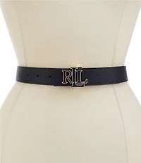 Lauren Ralph Lauren 1#double; Logo Reversible Pebbled Leather Belt