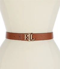 Lauren Ralph Lauren 1#double; Logo Reversible Pebbled Leather Belt