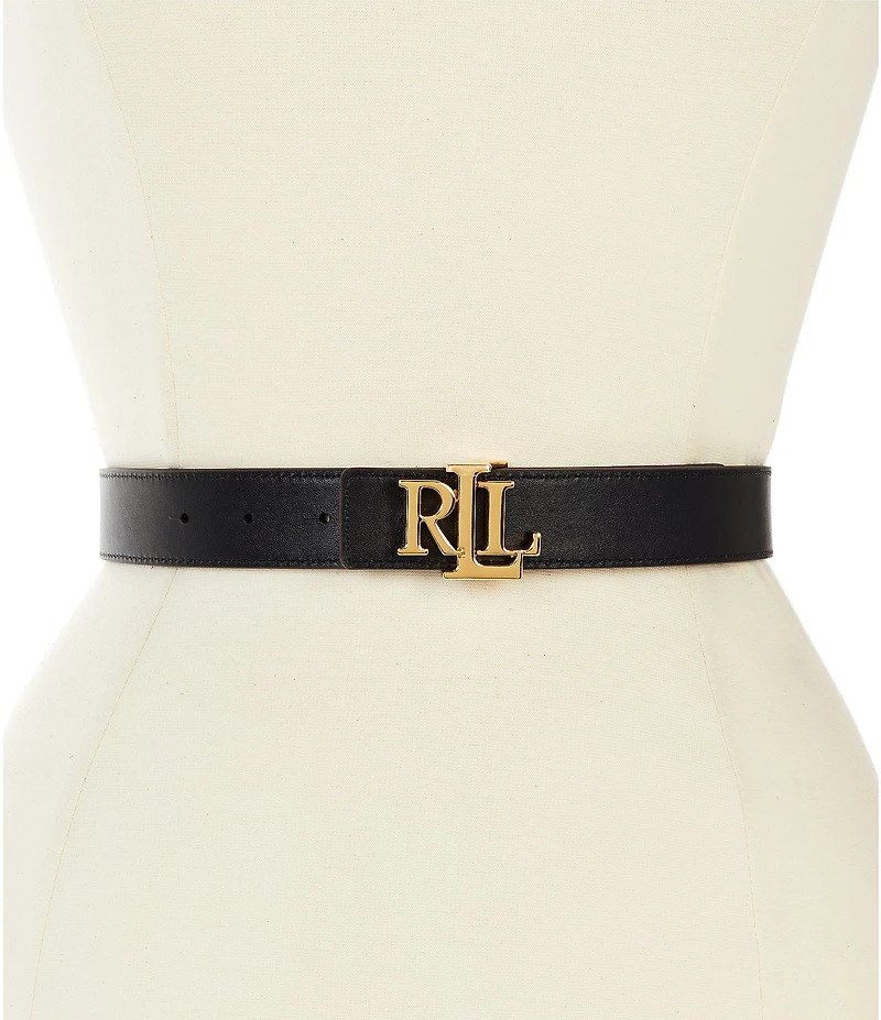 Lauren Ralph Lauren 1#double; Logo Reversible Pebbled Leather Belt