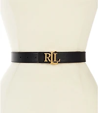 Lauren Ralph Lauren 1#double; Logo Reversible Pebbled Leather Belt