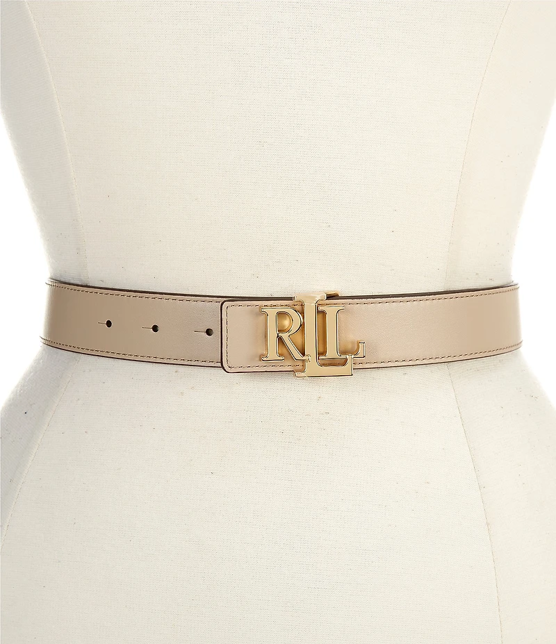 Lauren Ralph Lauren 1.25#double; Logo Reversible Leather Belt