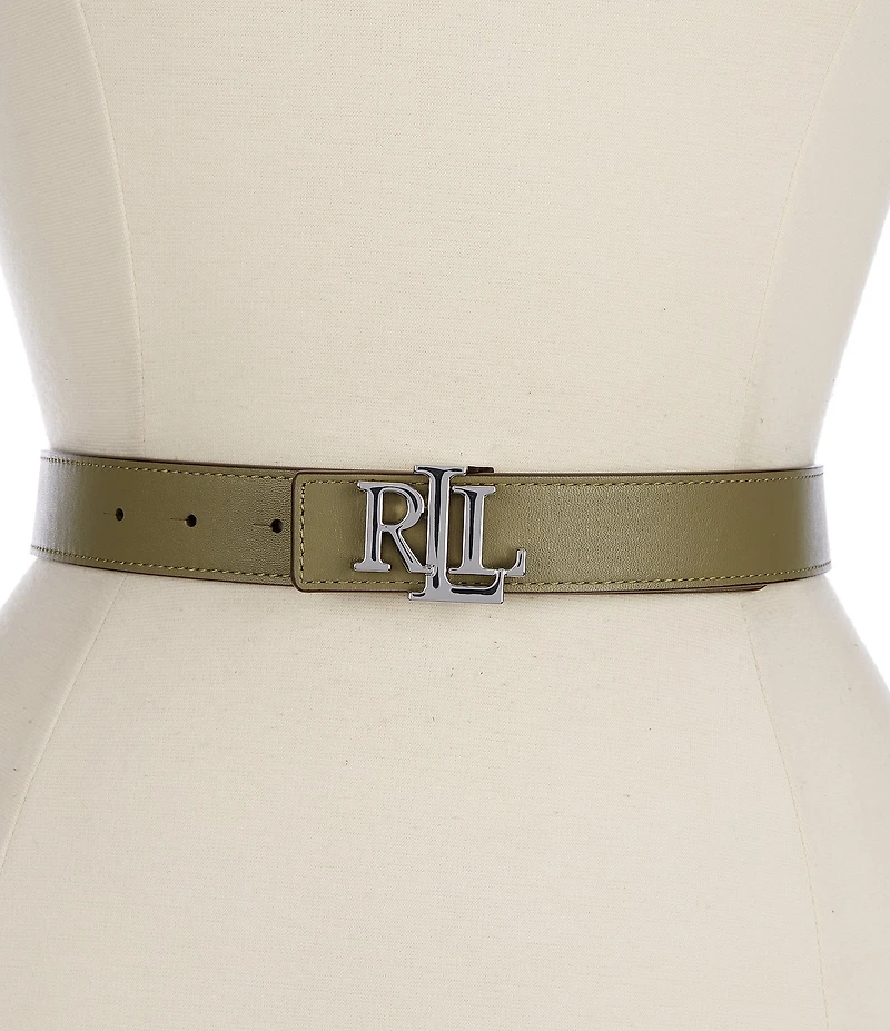 Lauren Ralph Lauren 1.25#double; Logo Reversible Leather Belt