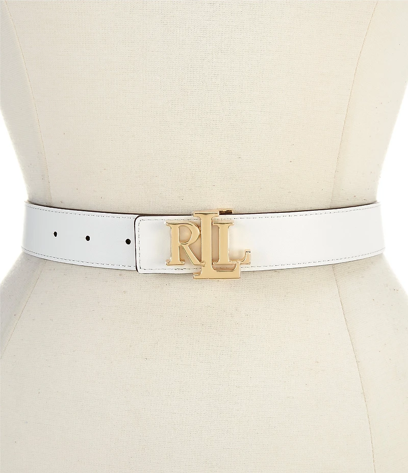Lauren Ralph Lauren 1.25#double; Logo Reversible Leather Belt