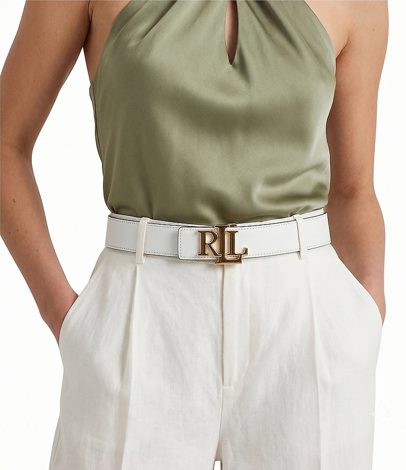 Lauren Ralph Lauren 1.25#double; Logo Reversible Leather Belt