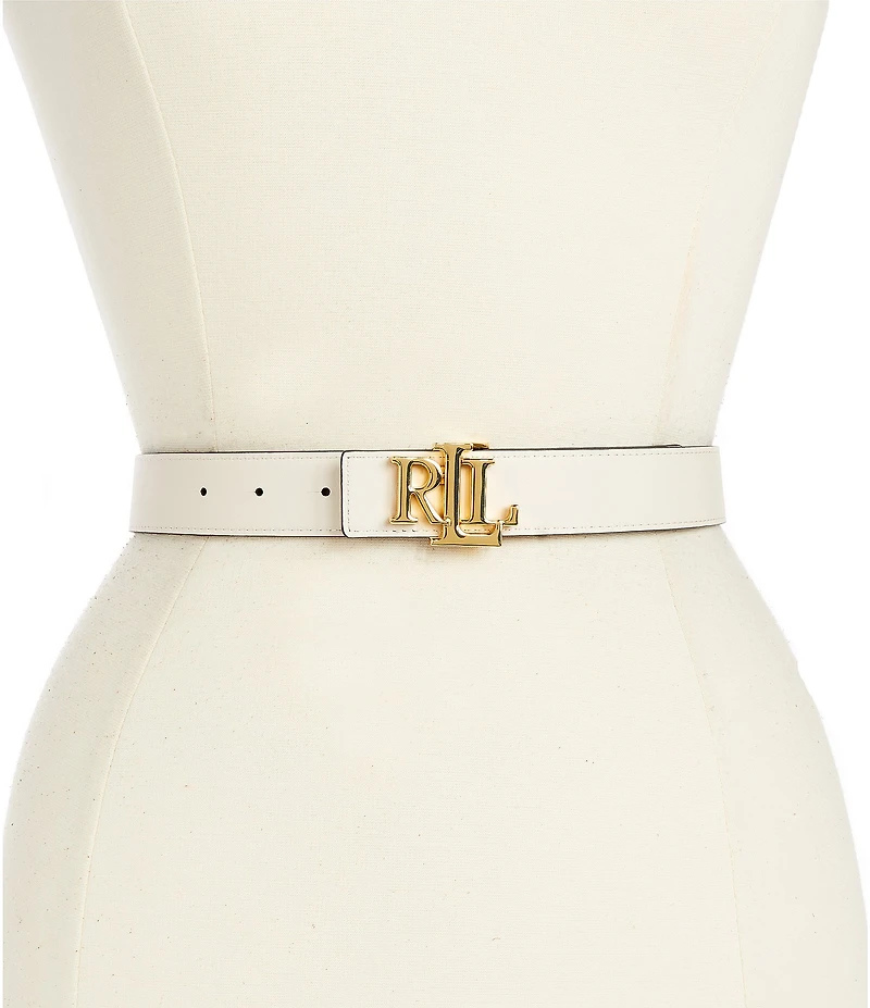 Lauren Ralph Lauren 1.25#double; Logo Reversible Patent Leather Belt