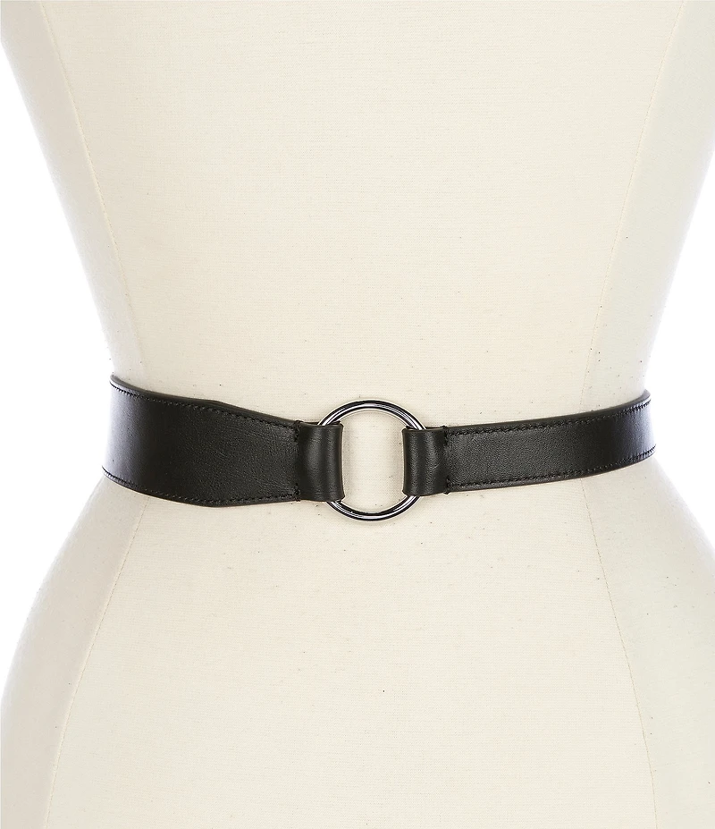 Lauren Ralph Lauren 1.5#double; Equestrian D-Ring Leather Belt