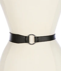 Lauren Ralph Lauren 1.5#double; Equestrian D-Ring Leather Belt