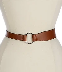 Lauren Ralph Lauren 1.5#double; Equestrian D-Ring Leather Belt